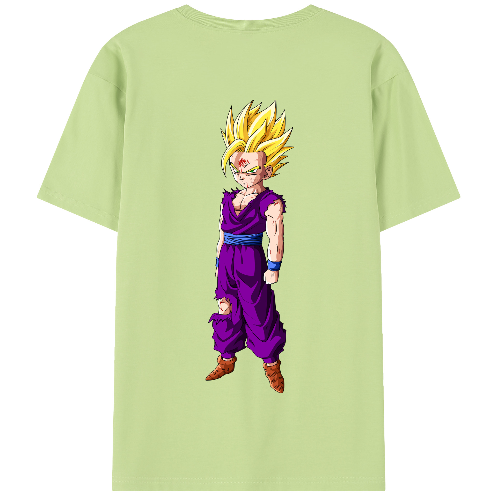 （画像用） ドラゴンボール 孫 悟飯（そんごはん）DRAGON BALL Son Gohan 綿100％半袖Tシャツ（背面プリント）